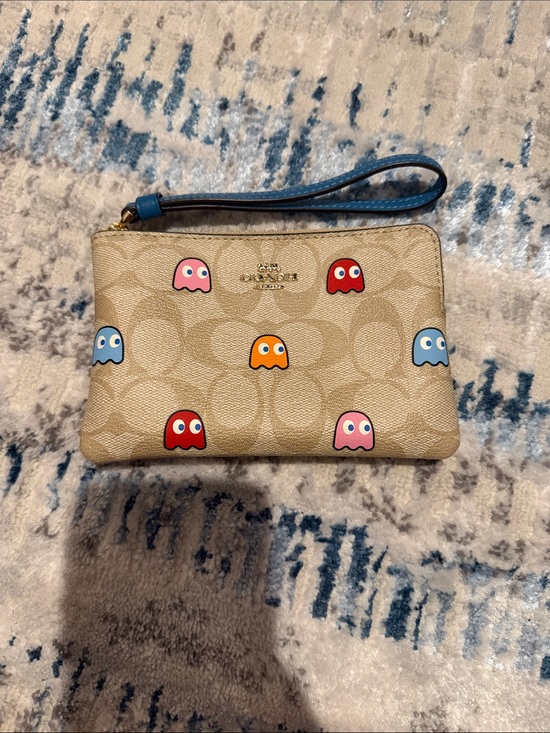 Coach Handbags - Coach x Pacman Beige Wristlet